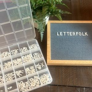 Letterfolk The Poet- gray felt letter board and supply case